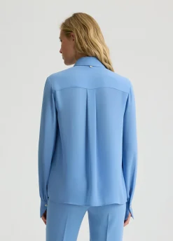Camicia in georgette con pieghe