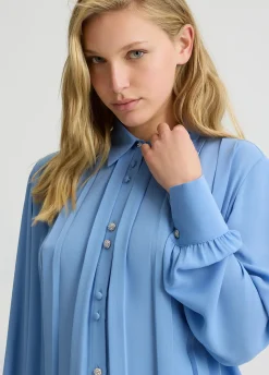 Camicia in georgette con pieghe