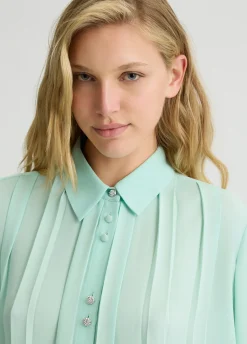 Camicia in georgette con pieghe