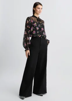 Camicia in georgette floreale