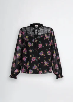 Camicia in georgette floreale