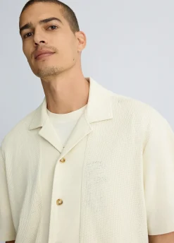 Camicia in jersey traforato