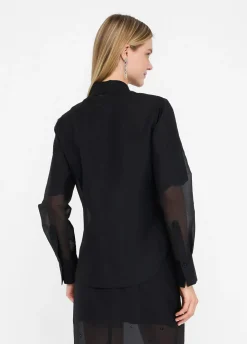 Camicia in organza con ricami