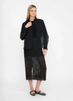 Camicia in organza con ricami