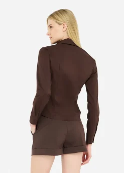 Camicia in popeline con strass