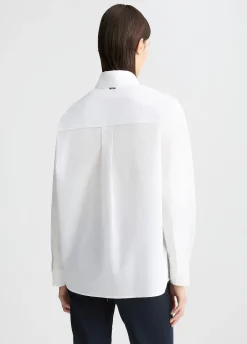 Camicia in popeline con strass