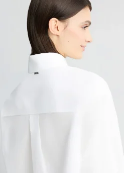 Camicia in popeline con strass