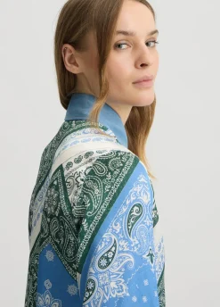 Camicia in raso stampato