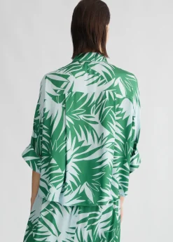 Camicia in raso stampato