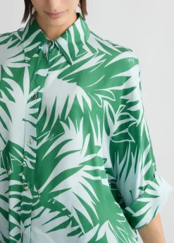 Camicia in raso stampato