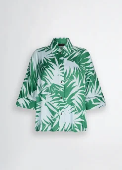 Camicia in raso stampato