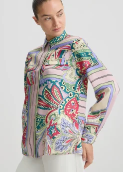 Camicia in raso stampato