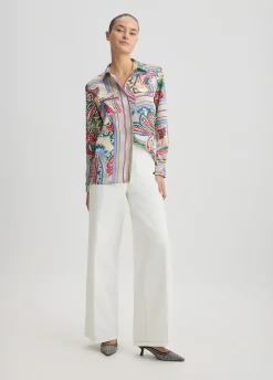 Camicia in raso stampato