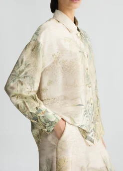 Camicia in twill con stampa