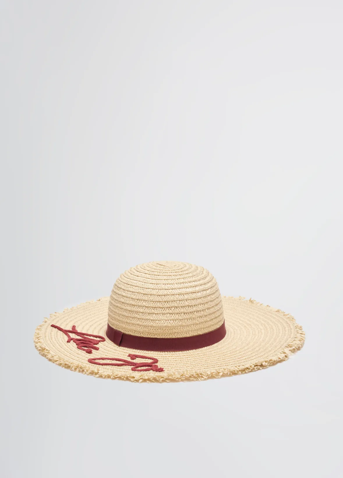 Cappello in rafia con logo