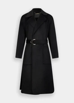 Cappotto in lana con cintura