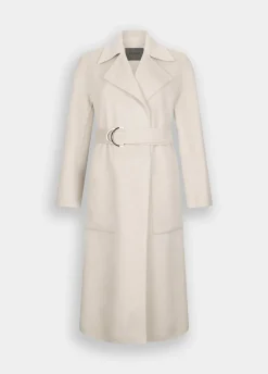 Cappotto in lana con cintura