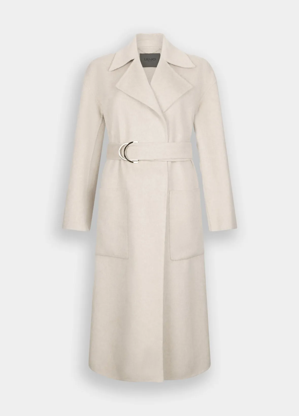 Cappotto in lana con cintura
