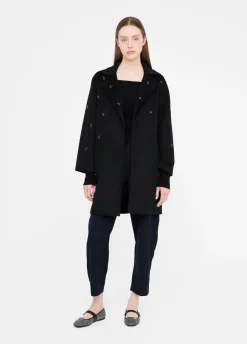 Cappotto in lana con ricami gioiello