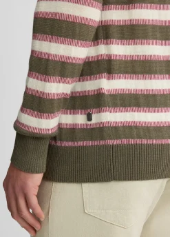 Cardigan a righe in lana