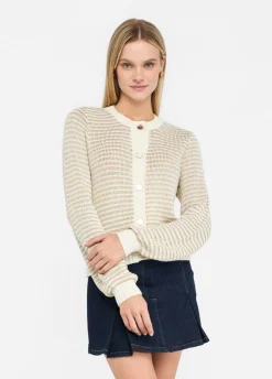 Cardigan a righe lurex®