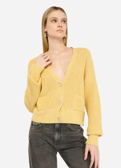 Cardigan con bottoni gioiello