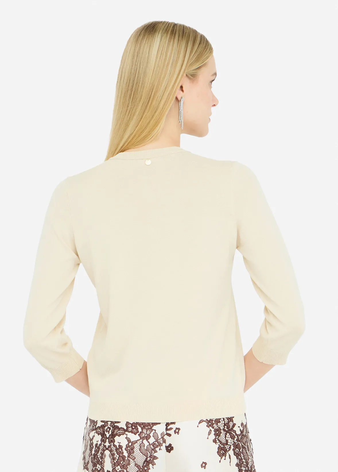 Cardigan con dettagli in pizzo