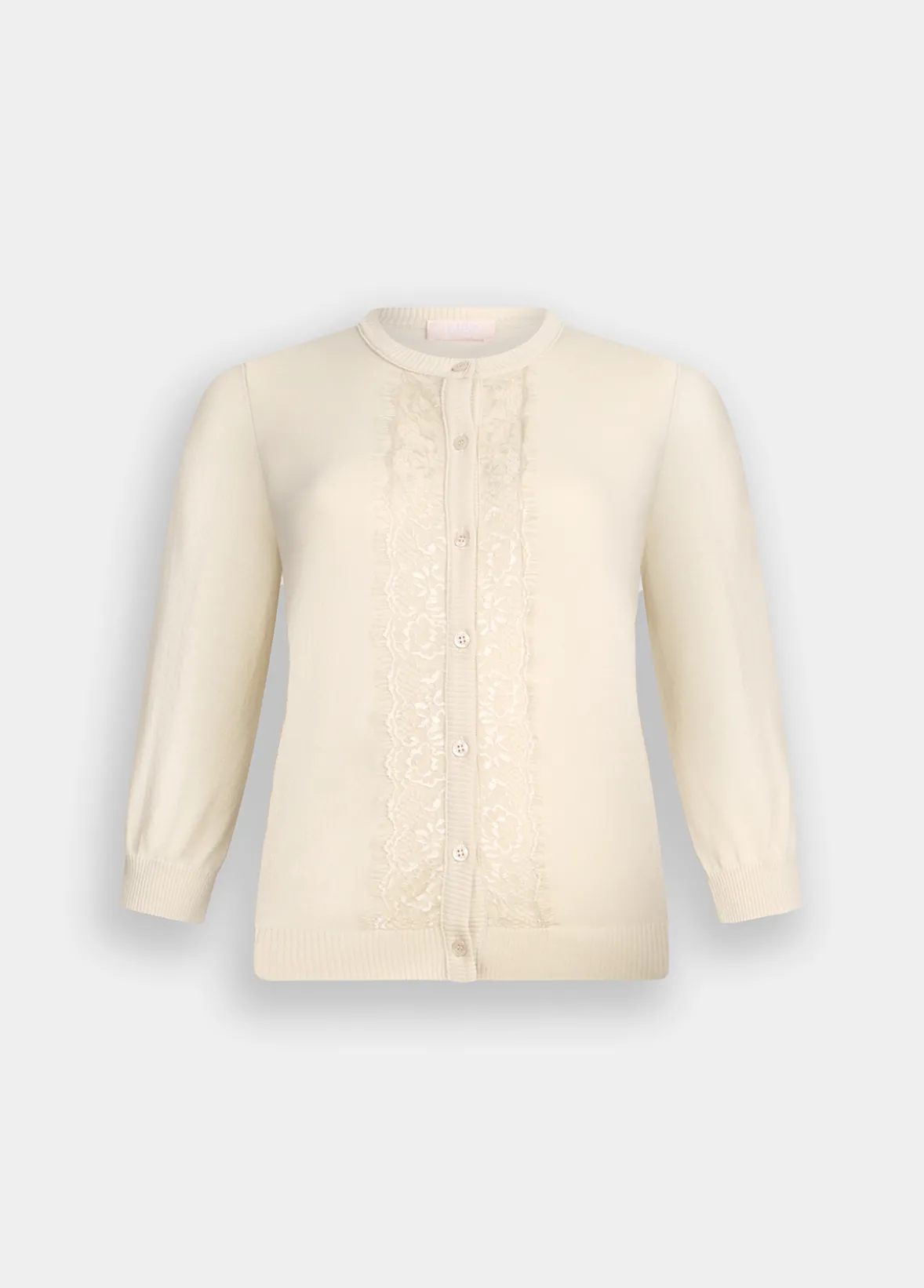 Cardigan con dettagli in pizzo