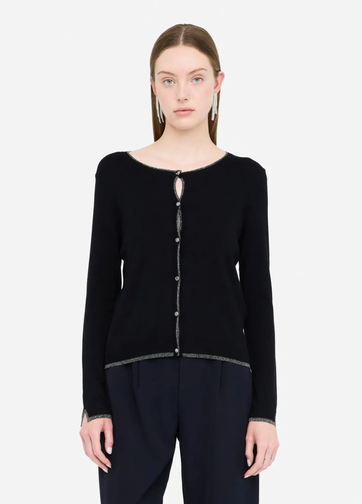 Cardigan con dettagli in lurex®