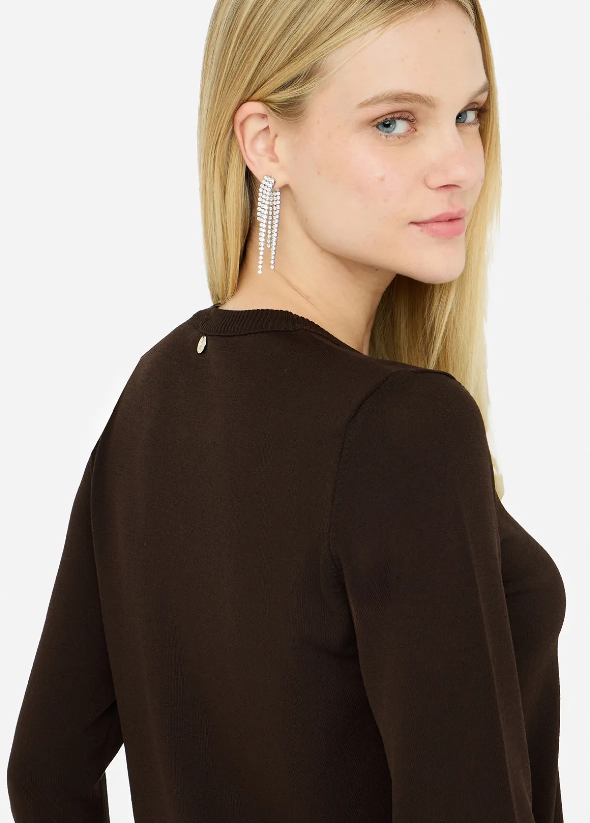 Cardigan con dettagli in pizzo