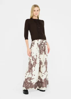 Cardigan con dettagli in pizzo