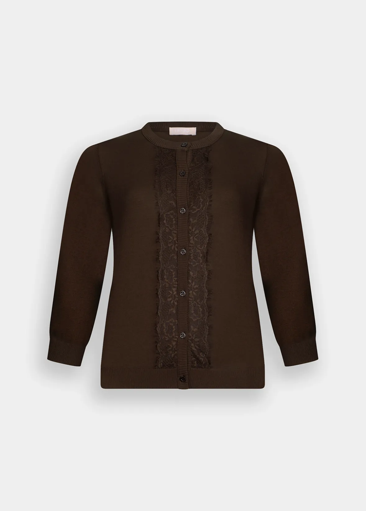 Cardigan con dettagli in pizzo