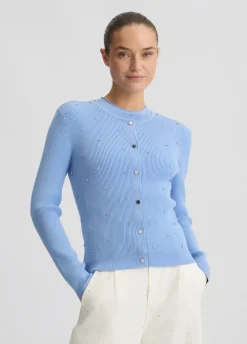 Cardigan con pietre gioiello