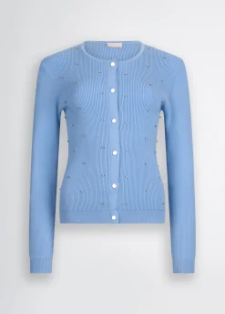 Cardigan con pietre gioiello