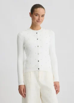 Cardigan con pietre gioiello