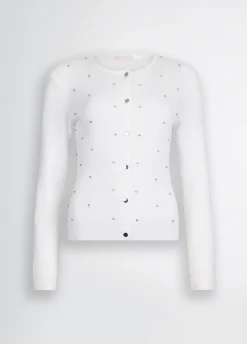 Cardigan con pietre gioiello