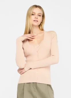 Cardigan con pizzo