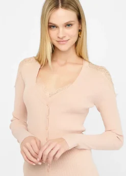 Cardigan con pizzo