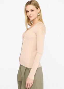 Cardigan con pizzo