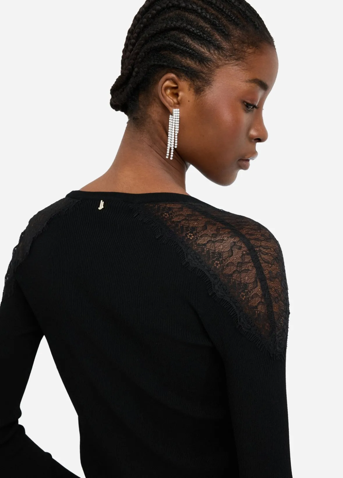 Cardigan con pizzo