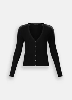 Cardigan con pizzo