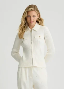 Cardigan con zip