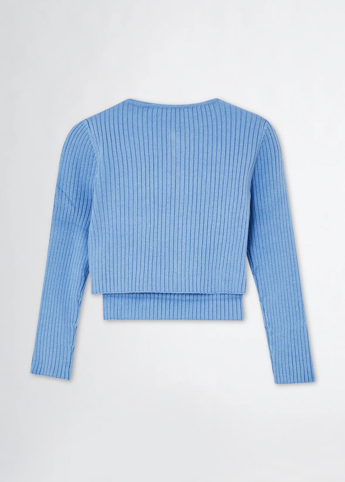 Cardigan e t-shirt in maglia