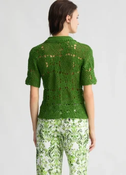 Cardigan in maglia crochet