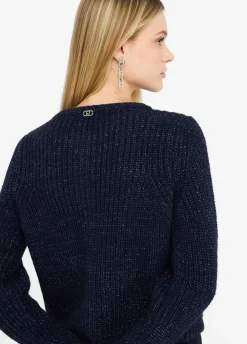 Cardigan in misto lana e alpaca