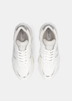 Chuncky sneakers in pelle e glitter