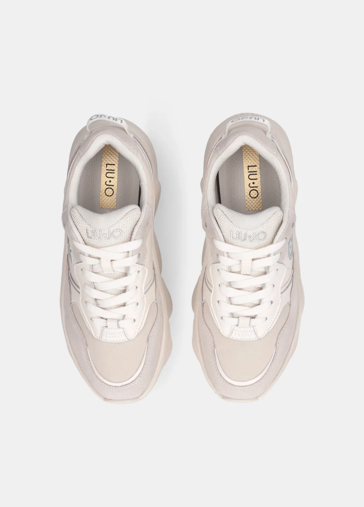 Chuncky sneakers in suede e rete