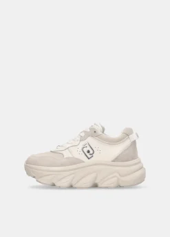 Chuncky sneakers in suede e rete