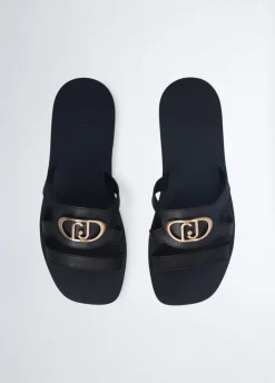Ciabatte flat con logo