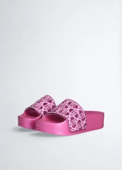 Ciabatte platform effetto laminato